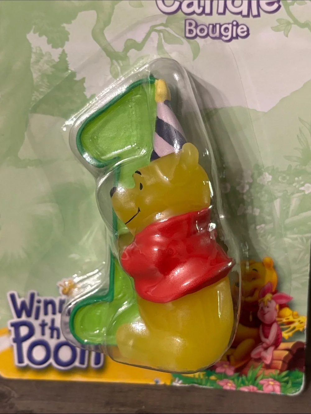 NOS Vintage Disney Hallmark Party Express Winnie The Pooh 1st Birthday Candle